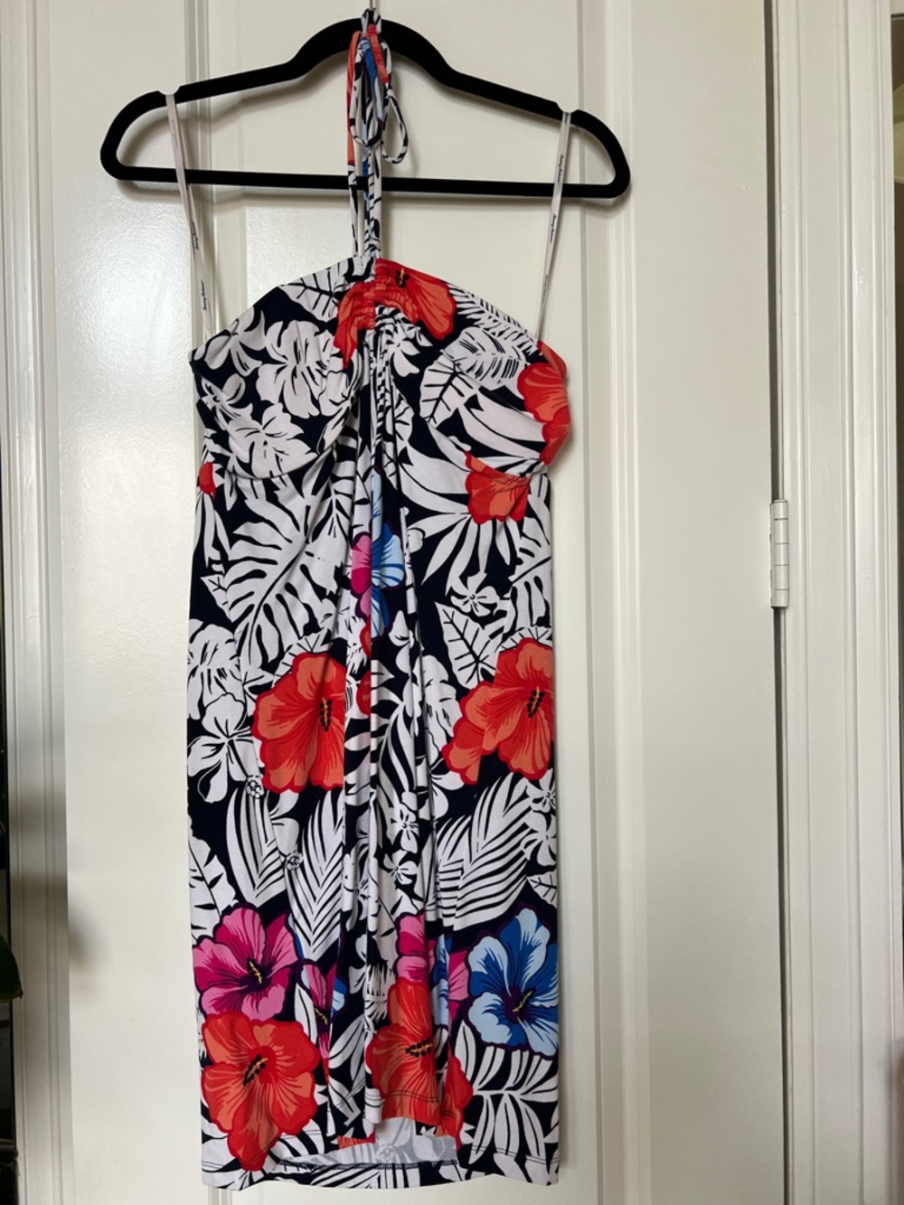 Tommy Bahama Strapless Tropical Floral Dress in Navy, White, Red, Pink, Blue